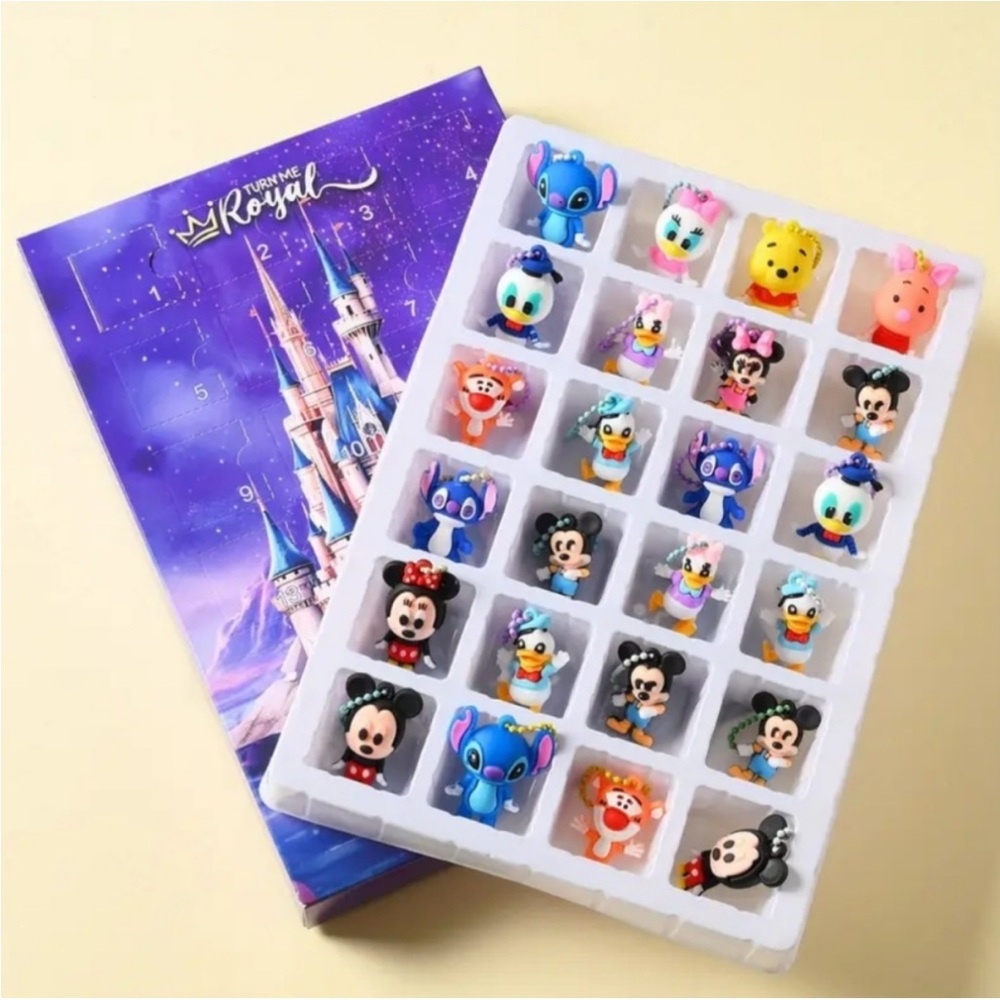 Disney Advent Calendar with Colorful Keychain Figurines